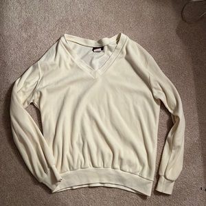 Thrifted Pastel Yellow V Neck